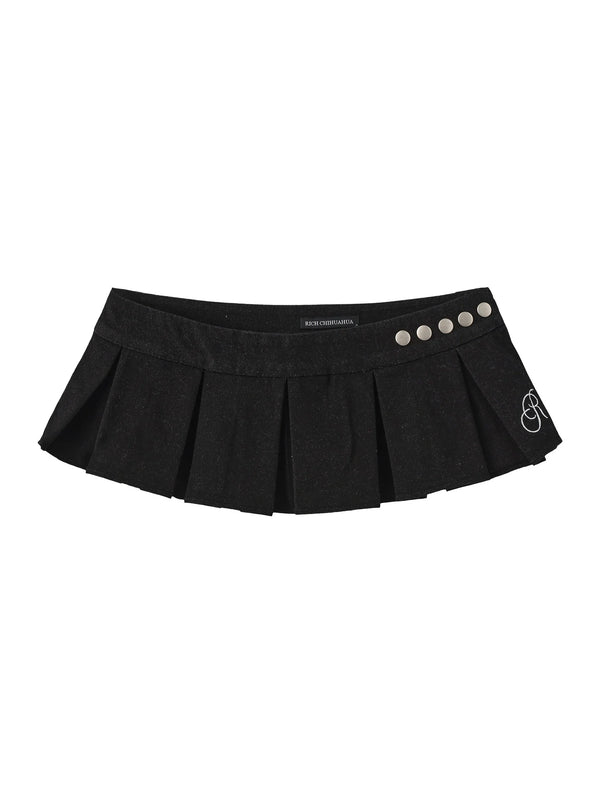 Ultra Mini Pleated Skirt With Corset Waist