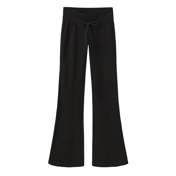 Fitted Denim Flared Athletic Pants