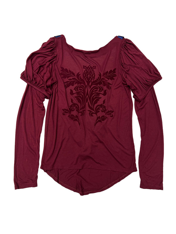 Sashy Top Viscose Burgundy
