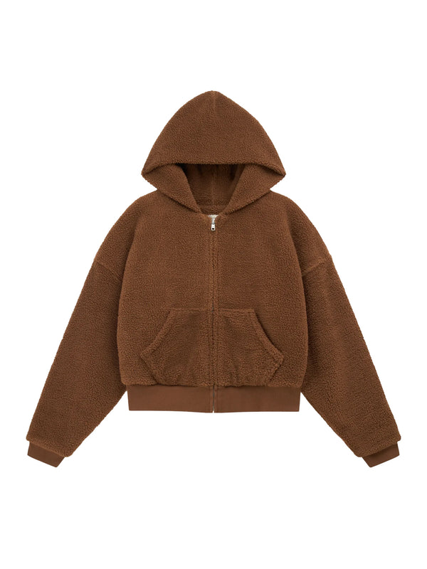 Terry Fleece Zipped Hoodie Knit