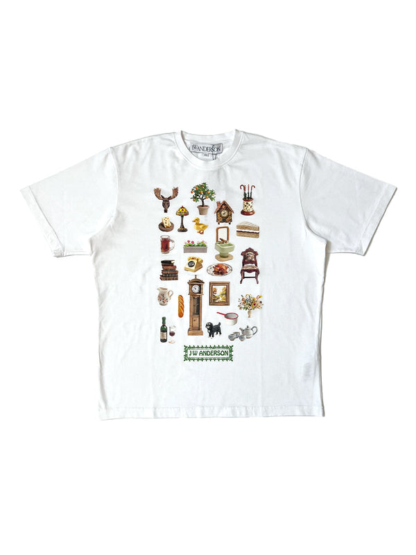 White Diorama Printed T-shirt