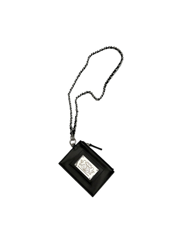 Women Wallet Necklace Leather