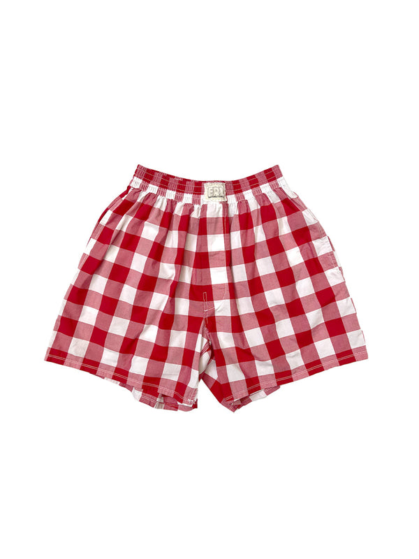Red & White Gingham Boxer Shorts