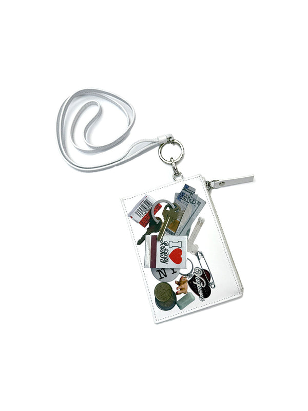 White Trompe L'Oeil Pouch