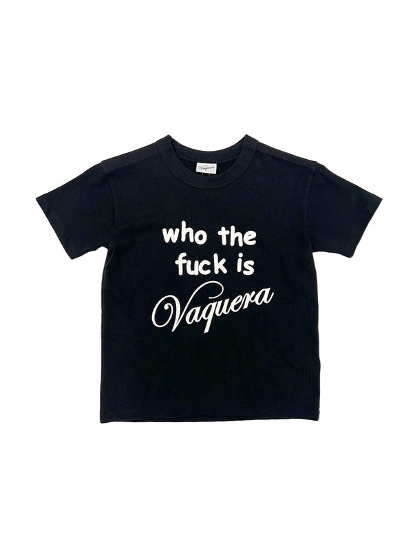 Black 'Who TF' T-shirt