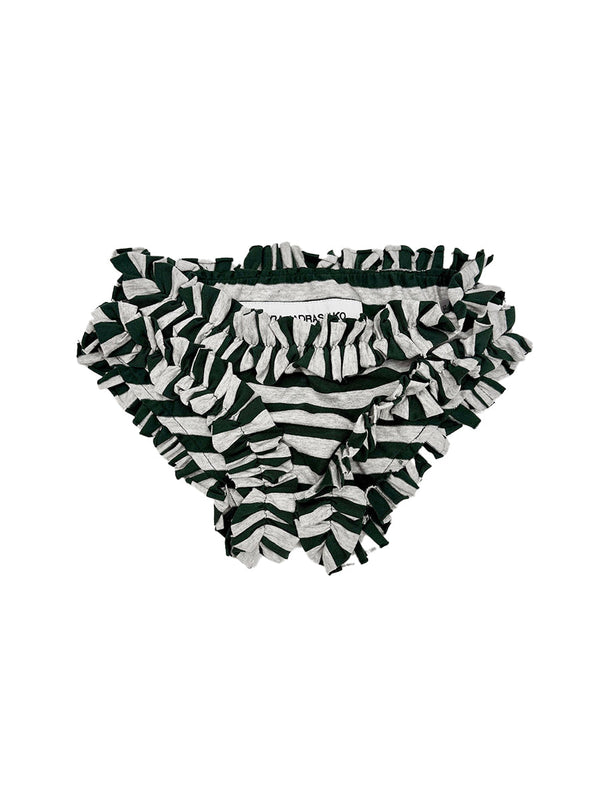 Green & Gray Frilly Shorts