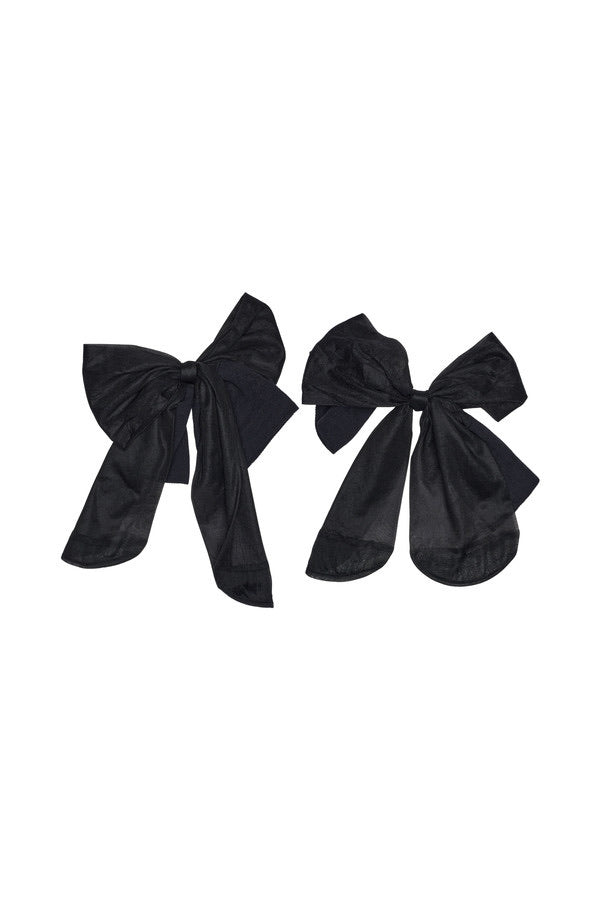 PANTYHOSE BOW EARRINGS