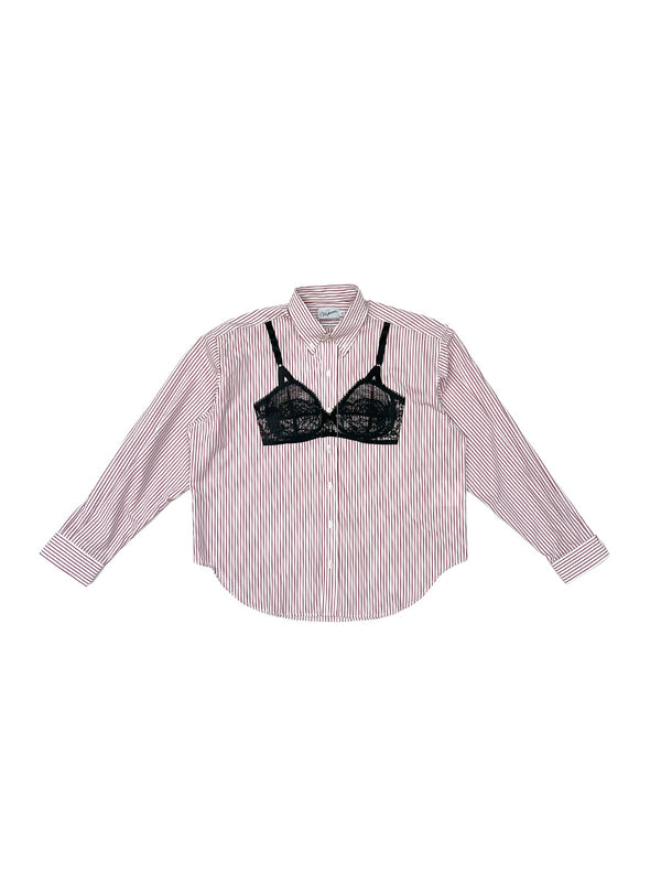 Women Trompe L'oeil Button Down Woven