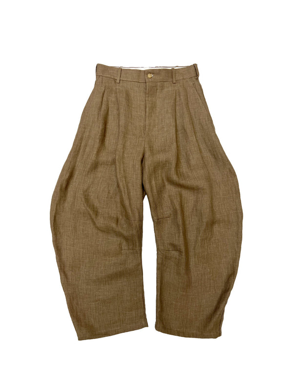 Brown Curved Trousers