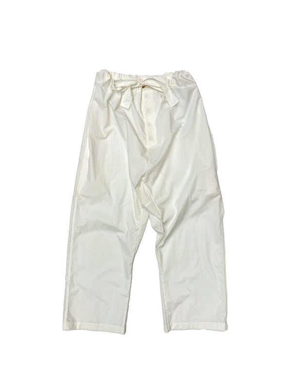 Whte Cashmere Pinstripe Trousers