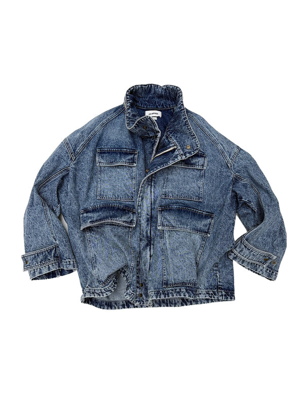 Blue Flap Pocket Denim Jacket